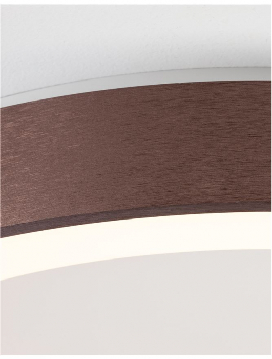 9353855 Plafoniera Nova Luce RANDO THIN LED 50W 2864lm 3000K Aluminium & Acrylic Brushed Coffee Dimabil Triac IP20 [5]