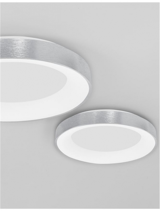 9353856 Plafoniera Nova Luce RANDO THIN LED 50W 2864lm 3000K Aluminium & Acrylic Brushed Silver Dimabil Triac IP20 [5]