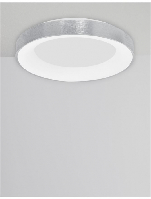 9353856 Plafoniera Nova Luce RANDO THIN LED 50W 2864lm 3000K Aluminium & Acrylic Brushed Silver Dimabil Triac IP20 [3]