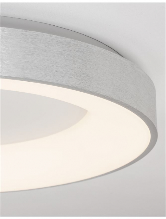 9353856 Plafoniera Nova Luce RANDO THIN LED 50W 2864lm 3000K Aluminium & Acrylic Brushed Silver Dimabil Triac IP20 [2]