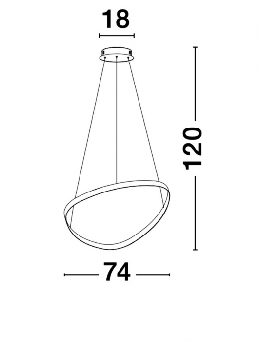 9357062 Suspensie Nova Luce ARIES LED 32W 1770lm 3000K IP20 Aluminiu & Acril Sandy White NOVALUCE [7]