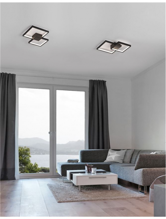 9364037 Plafoniera Nova Luce PORTO LED 19W 998lm 3000K IP20 Aluminiu/Acril Sandy Black NOVALUCE [2]