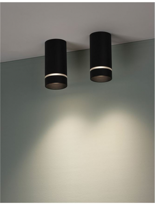 9387001 Spot Aplicat Nova Luce ESCA GU10 1x10W   Aluminium & Acrylic Sandy Black  IP20 [2]