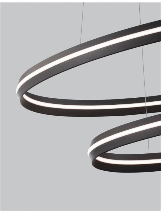 9392011 Suspensie Nova Luce TORRENTE LED 55W 2475lm 3000K IP20 Aluminiu/Acril Sandy Black [7]