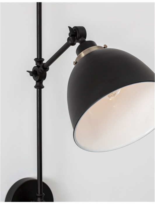 9420850 Aplica Nova Luce VIRGO E27 1x12W   Metal Black & Brass  IP20 [6]