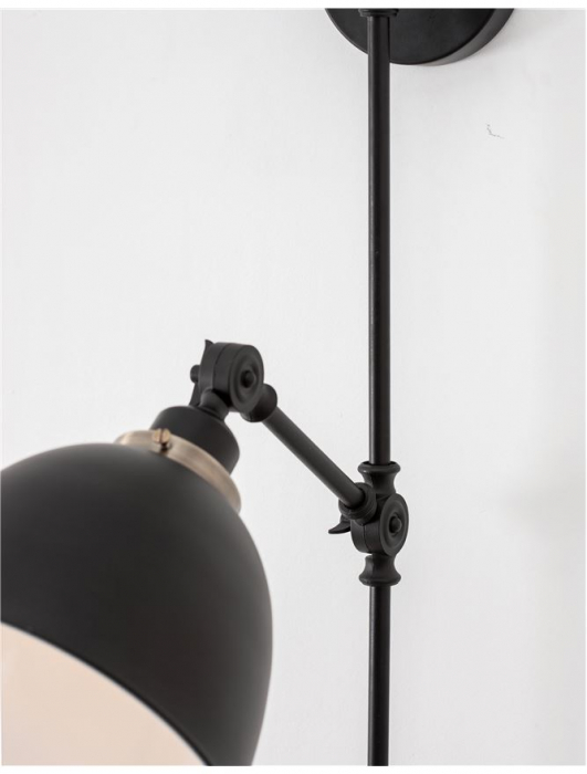 9420850 Aplica Nova Luce VIRGO E27 1x12W   Metal Black & Brass  IP20 [5]