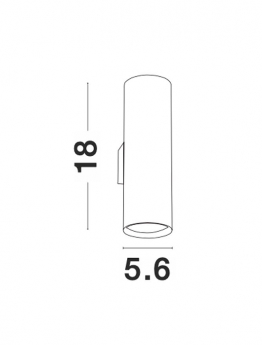 9450882 Aplica Nova Luce NOSA GU10 2x10W   Aluminium Sandy Black  IP20 [2]