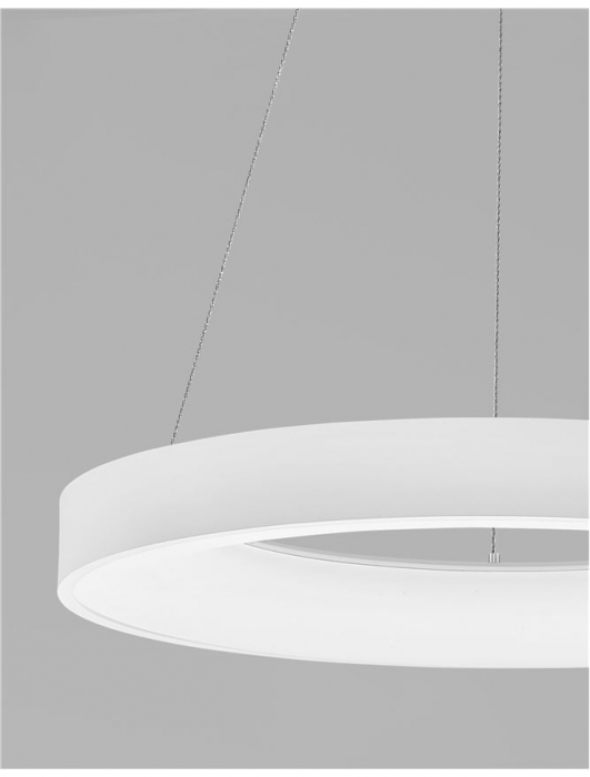 9453043 Suspensie Nova Luce RANDO LED 50W 3250lm 3000K - 4000K IP20 Aluminiu & Acril Sandy White NOVALUCE [4]