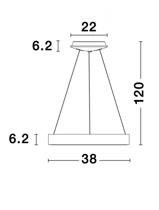 9453430 Lustra Nova Luce RANDO THIN LED 30W 1845lm 3000K Aluminium & Acrylic Sandy White Dimabil Triac IP20 [5]