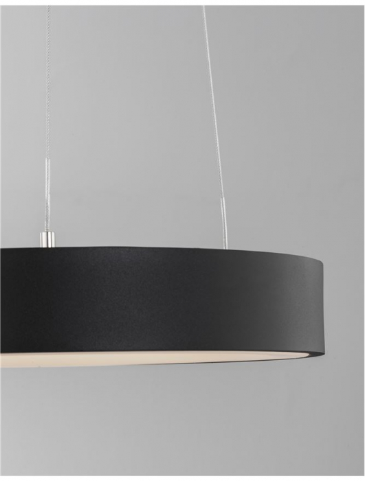 9453431 Lustra Nova Luce RANDO THIN LED 30W 1845lm 3000K Aluminium & Acrylic Sandy Black Dimabil Triac IP20 [4]