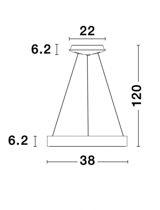9453431 Lustra Nova Luce RANDO THIN LED 30W 1845lm 3000K Aluminium & Acrylic Sandy Black Dimabil Triac IP20 [7]