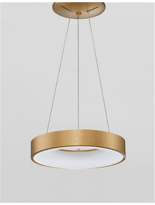 9453432 Lustra Nova Luce RANDO THIN LED 30W 1845lm 3000K Aluminium & Acrylic Brushed Gold Dimabil Triac IP20 [3]