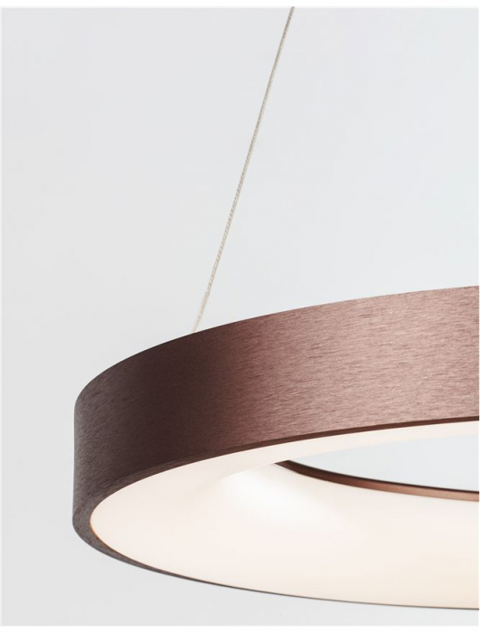9453433 Lustra Nova Luce RANDO THIN LED 30W 1845lm 3000K Aluminium & Acrylic Brushed Coffee Dimabil Triac IP20 [5]