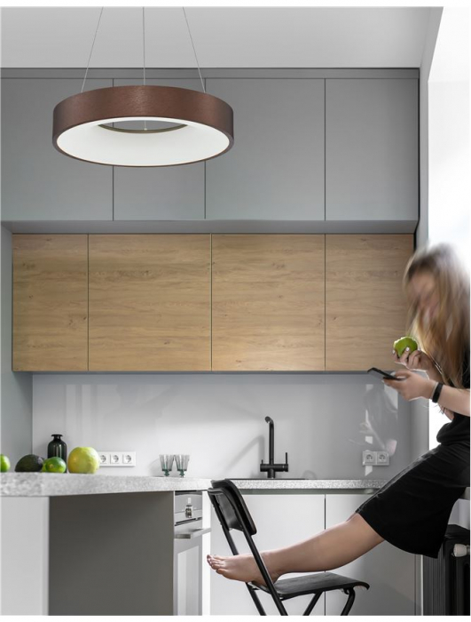 9453433 Lustra Nova Luce RANDO THIN LED 30W 1845lm 3000K Aluminium & Acrylic Brushed Coffee Dimabil Triac IP20 [2]