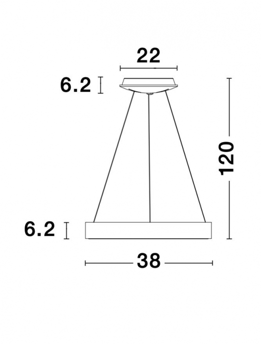 9453433 Lustra Nova Luce RANDO THIN LED 30W 1845lm 3000K Aluminium & Acrylic Brushed Coffee Dimabil Triac IP20 [6]