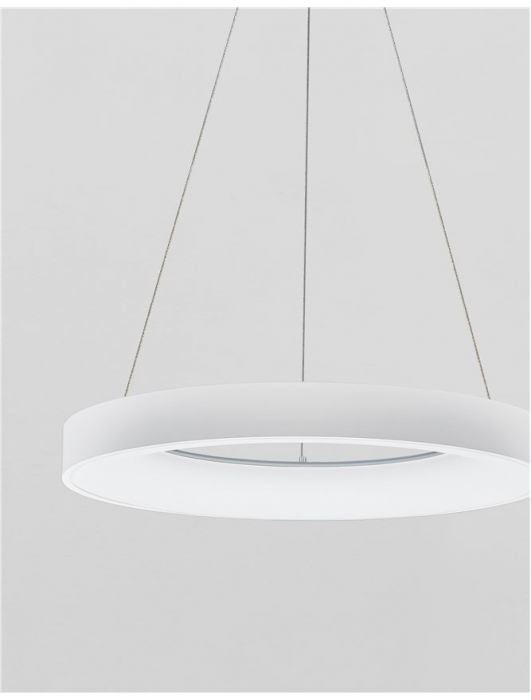 9453450 Lustra Nova Luce RANDO THIN LED 50W 2864lm 3000K Aluminium & Acrylic Sandy White Dimabil Triac IP20 [2]