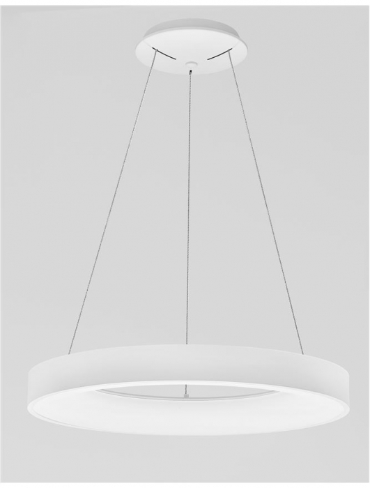 9453450 Lustra Nova Luce RANDO THIN LED 50W 2864lm 3000K Aluminium & Acrylic Sandy White Dimabil Triac IP20 [3]