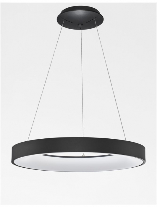 9453453 Lustra Nova Luce RANDO THIN LED 50W 2864lm 3000K Aluminium & Acrylic Sandy Black Dimabil Triac IP20 [3]