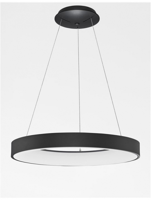 9453453 Lustra Nova Luce RANDO THIN LED 50W 2864lm 3000K Aluminium & Acrylic Sandy Black Dimabil Triac IP20 [4]
