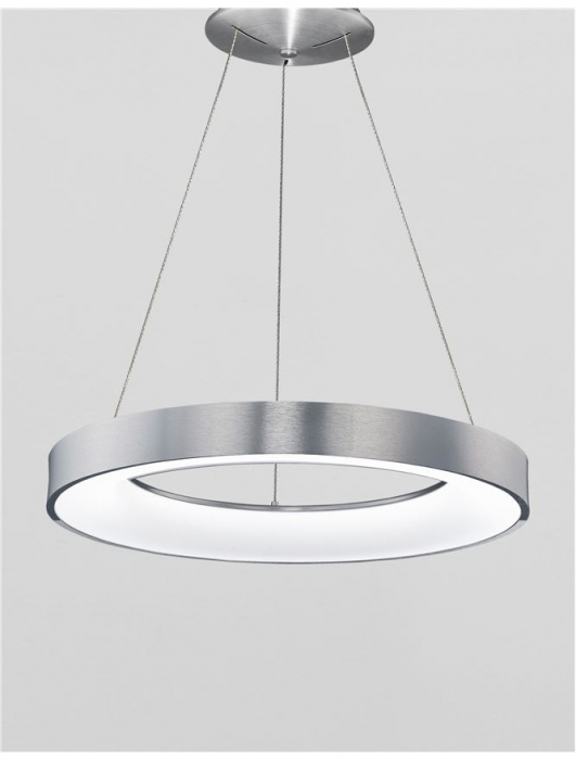 9453456 Lustra Nova Luce RANDO THIN LED 50W 2864lm 3000K Aluminium & Acrylic Brushed Silver Dimabil Triac IP20 [4]