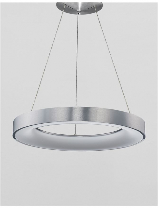 9453456 Lustra Nova Luce RANDO THIN LED 50W 2864lm 3000K Aluminium & Acrylic Brushed Silver Dimabil Triac IP20 [3]