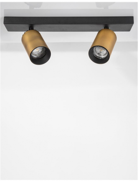 9460971 Plafoniera Nova Luce INUS GU10 1x10W   Aluminium Black & Satin Gold  IP20 [2]