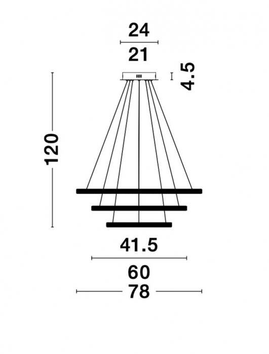 9481093 Suspensie Nova Luce NAGER LED 62W 3586lm 3000K IP20 Aluminiu/Acril Sandy Black NOVALUCE [4]
