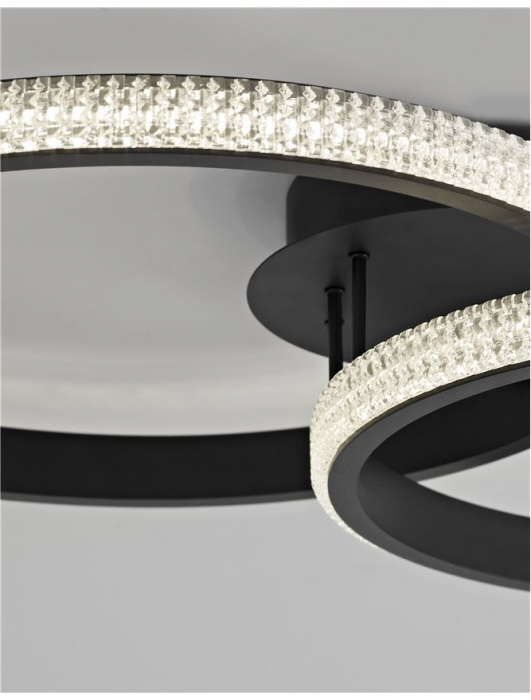 9481094 Plafoniera Nova Luce NAGER LED 28W 1681lm 3000K IP20 Aluminiu/Acril Sandy Black [5]