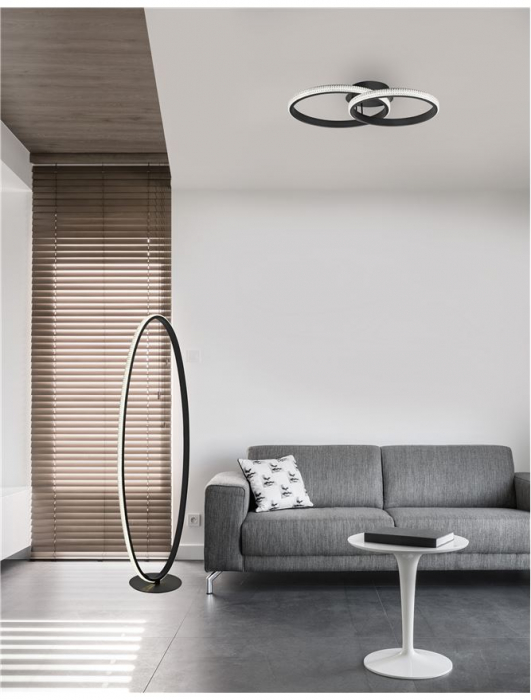 9481094 Plafoniera Nova Luce NAGER LED 28W 1681lm 3000K IP20 Aluminiu/Acril Sandy Black [9]
