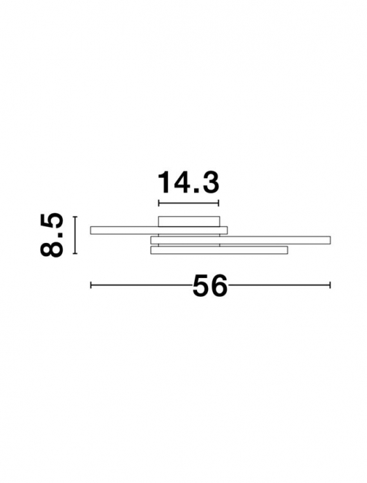 9500831 Plafoniera Nova Luce BILBAO LED 42W 2650lm 3000K IP20 Aluminiu/Acril Golden Leaf NOVALUCE [5]