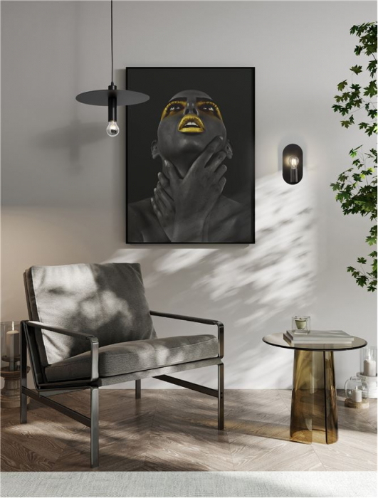 9501245 Aplica Nova Luce ROYAL E27 1x12W   Metal Black  IP20 [2]