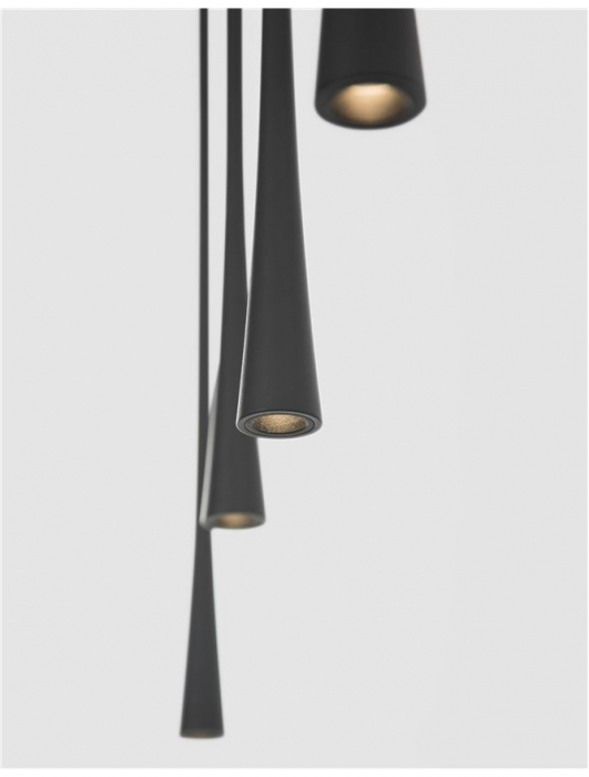 9504001 Lustra Nova Luce GOCCIO LED 38W 1301lm 3000K Aluminium & Steel Black Fabric Wire Black Nedimabil IP20 [3]