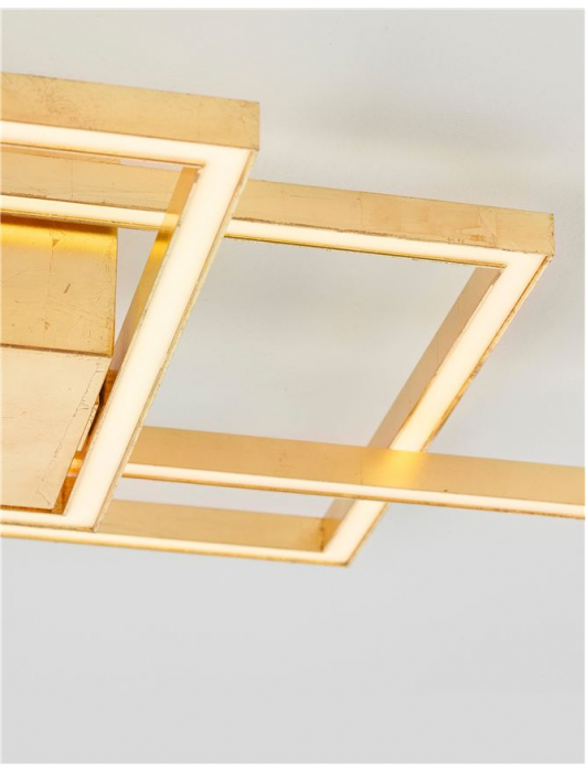 9508432 Plafoniera Nova Luce BILBAO LED 55W 3550lm 3000K Aluminium & Acrylic Gold Dimabil Triac IP20 [6]