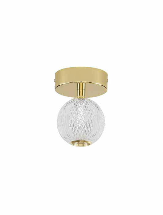 9522010 Plafoniera Nova Luce BRILLANTE LED 6W 246lm 3200K Aluminium & Acrylic Gold Nedimabil IP20 [1]