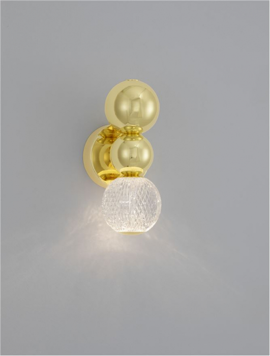 9522040 Aplica Nova Luce BRILLE LED 4W 205lm 3200K Aluminium & Acrylic Gold Nedimabil IP20 [6]