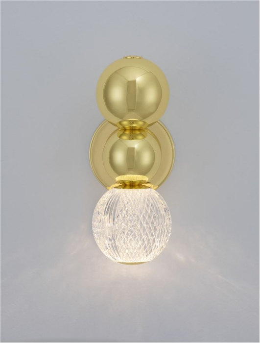 9522040 Aplica Nova Luce BRILLE LED 4W 205lm 3200K Aluminium & Acrylic Gold Nedimabil IP20 [4]