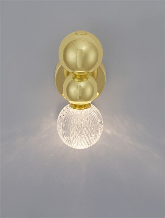 9522040 Aplica Nova Luce BRILLE LED 4W 205lm 3200K Aluminium & Acrylic Gold Nedimabil IP20 [5]