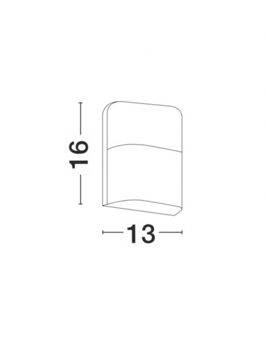 9522101 Aplica Nova Luce DROPLET LED 6W 230lm 3000K IP65 Aluminium & Acrylic Sandy White Beam 64 degrees [2]