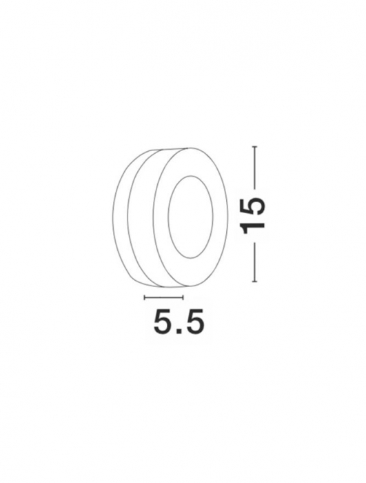 9529712 Aplica Nova Luce TUNE LED 9W 620lm 3000K IP65 Aluminium & Acrylic Sandy White Beam 112 degrees [2]