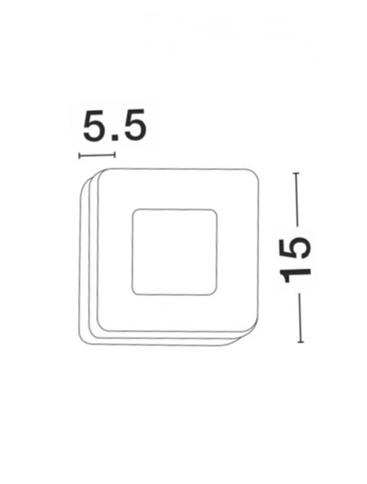 9529720 Aplica Nova Luce TUNE LED 9W 620lm 3000K IP65 Aluminium & Acrylic Sandy White Beam 115 degrees [2]