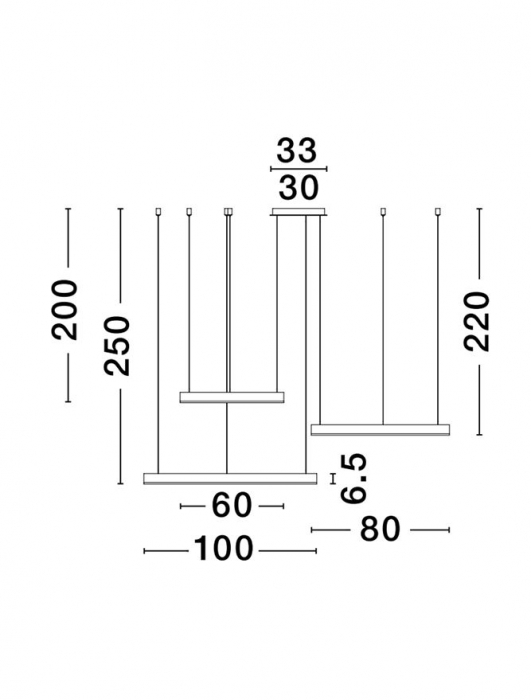 9530170 Lustra Nova Luce MOTIF LED 140W 7840lm 3000K  Aluminium & Acrylic Sandy Black Dimabil Triac IP20 [3]