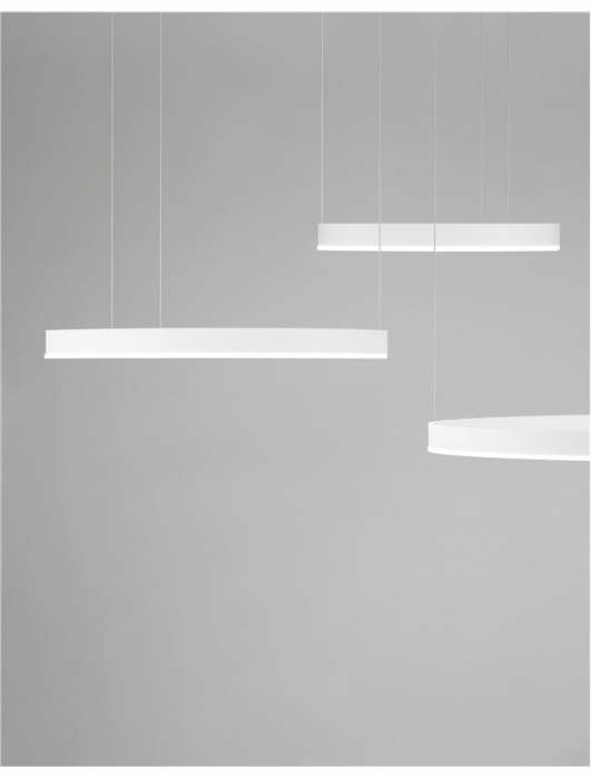 9530180 Lustra Nova Luce MOTIF LED 140W 7840lm 3000K Aluminium & Acrylic Sandy White Dimabil Triac IP20 [3]