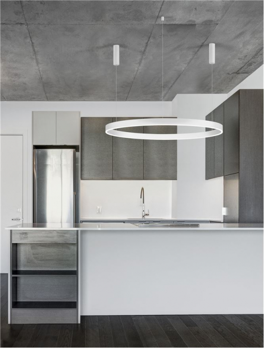 9530200 Lustra Nova Luce MOTIF LED 72W 5250lm 3000K  Aluminium & Acrylic Sandy White Dimabil Triac IP20 [2]