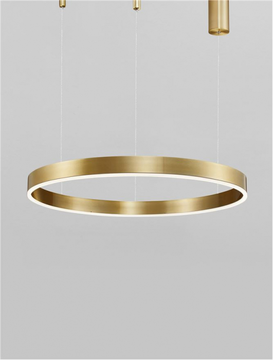9530206 Lustra Nova Luce MOTIF LED 40W 2943lm 2700K - 6000K  Aluminium & Acrylic Brass Gold Dimabil CCT IP20 [3]