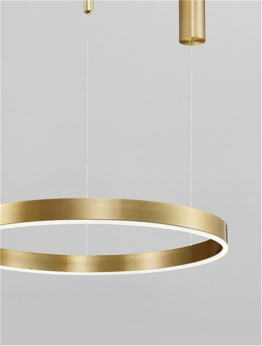 9530206 Lustra Nova Luce MOTIF LED 40W 2943lm 2700K - 6000K  Aluminium & Acrylic Brass Gold Dimabil CCT IP20 [2]