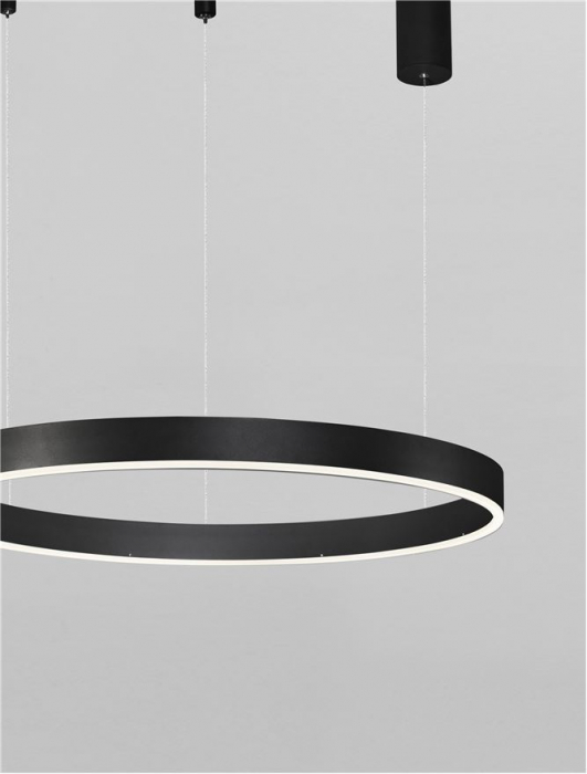 9530212 Lustra Nova Luce MOTIF LED 40W 2943lm 2700K - 6000K  Aluminium & Acrylic Sandy Black Dimabil CCT IP20 [4]