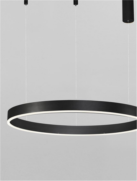 9530214 Lustra Nova Luce MOTIF LED 60W 4165lm 2700K - 6000K  Aluminium & Acrylic Sandy Black Dimabil CCT IP20 [3]