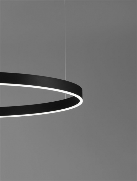 9530222 Lustra Nova Luce MOTIF LED 80W 6000lm 2700K - 6000K  Aluminium & Acrylic Sandy Black Dimabil CCT IP20 [2]