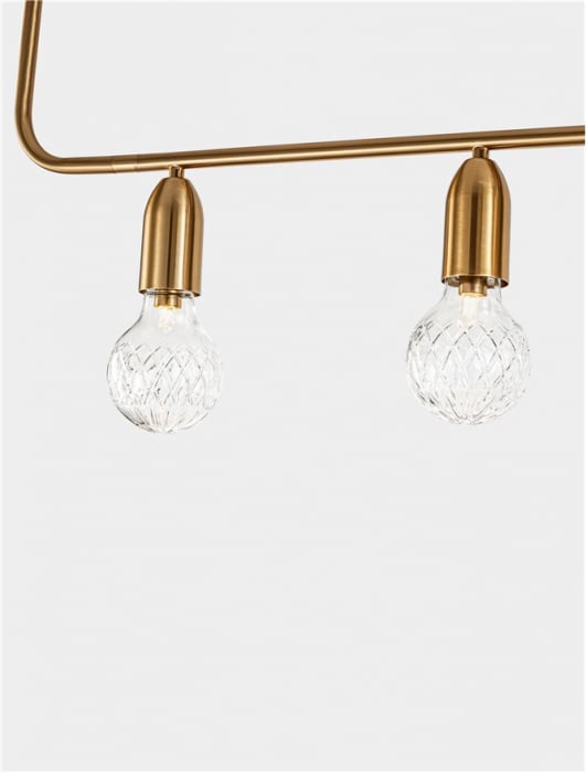 9536415 Lustra Nova Luce VEDA G9 5x6W   Metal & Clear Glass Brass   IP20 [9]