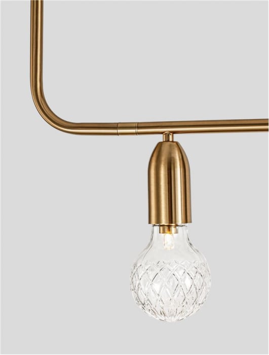 9536415 Lustra Nova Luce VEDA G9 5x6W   Metal & Clear Glass Brass   IP20 [8]